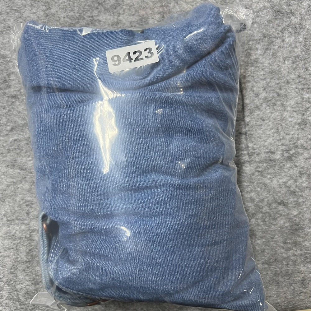 Liberty Denim Bib Overalls Mens 40x27 Blue Carpenter Zipper Bib Pocket Hammer - Picture 15 of 15